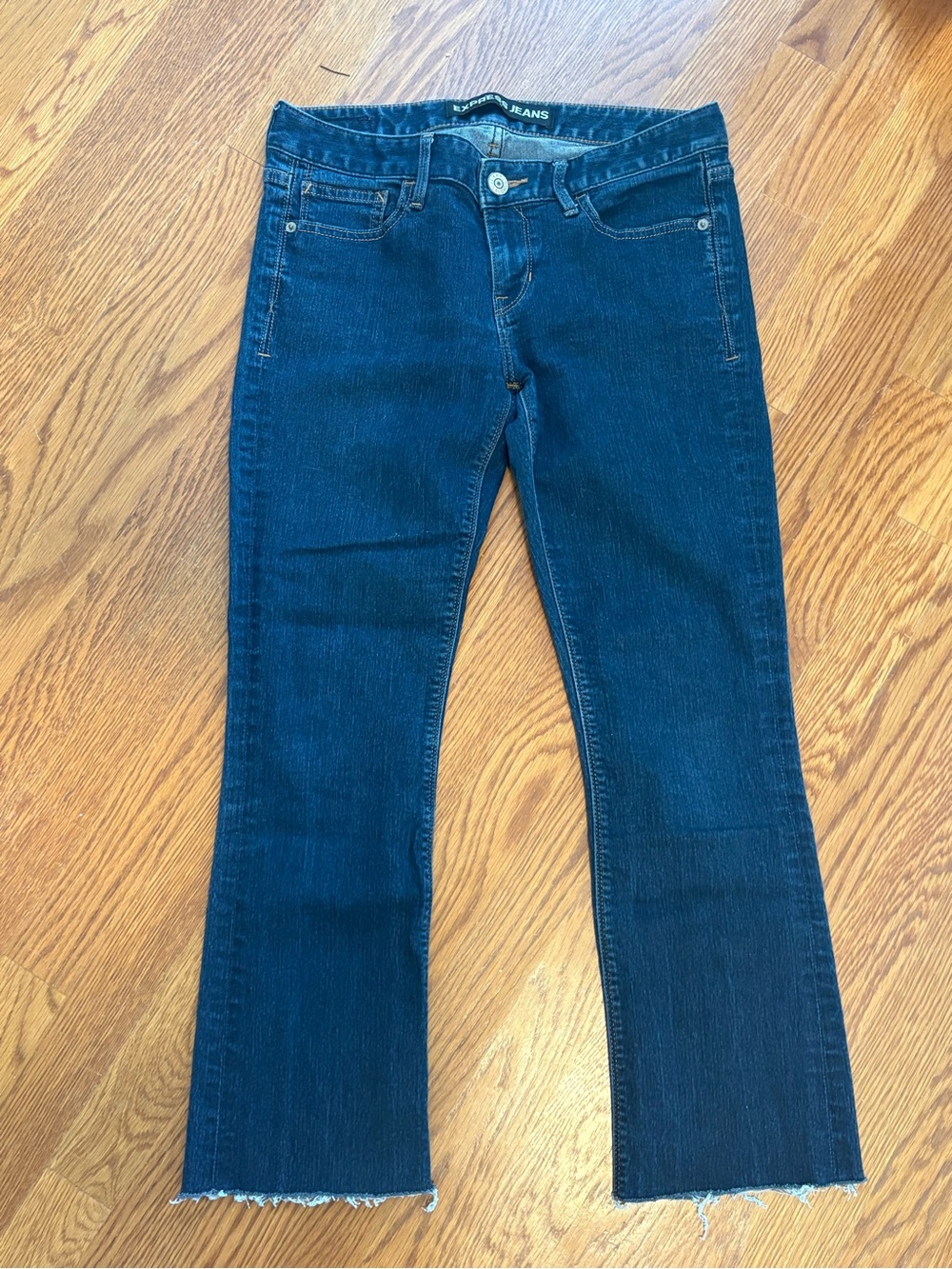 Express Jeans Bundle Sz 6 Barely Boot & Stella Legging Low Rise Dark Wash - Picture 2 of 7